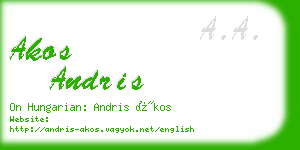 akos andris business card